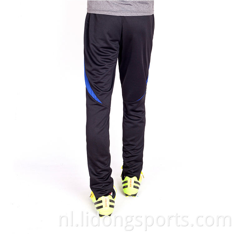 Groothandel bestellingen Hoogwaardige Tracksuit Bottoms Polyester Elastic Soccer Training Pants